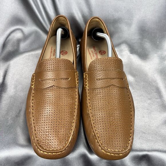 Marc Joseph NY Union Street Loafers Men's 12 Cognac Leather Brazil Driving Shoes - Picture 7 of 17